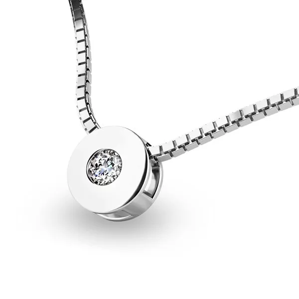 Zlatý přívěšek z bílého zlata 10912-B-ZIR