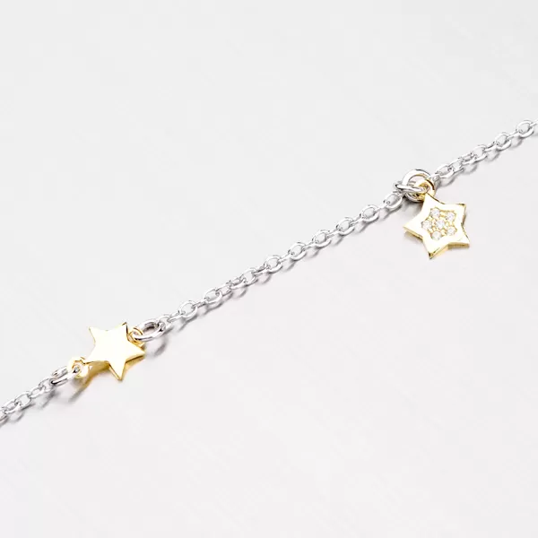 Náramek s přívěsky a zirkony B1600311-0331-SLX