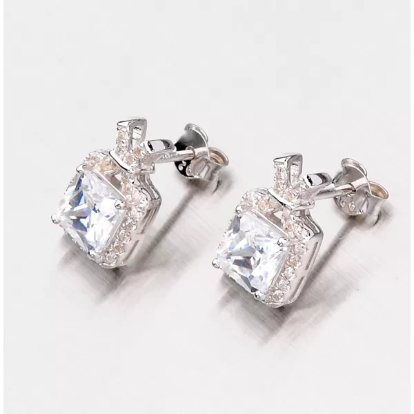 Stříbrné náušnice se zirkony AE1063