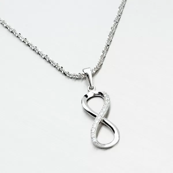 Přívěsek nekonečno se zirkony P1700172-1905-SLX