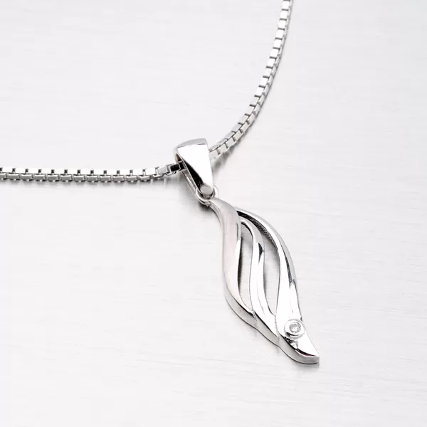 Stříbrný přívěsek se zirkony ZS-089/P-OKS