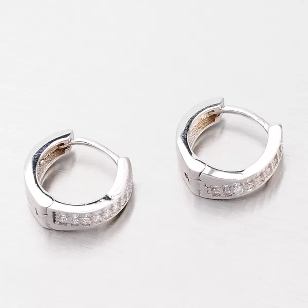 Matné stříbrné náušnice OKP-451-OKS