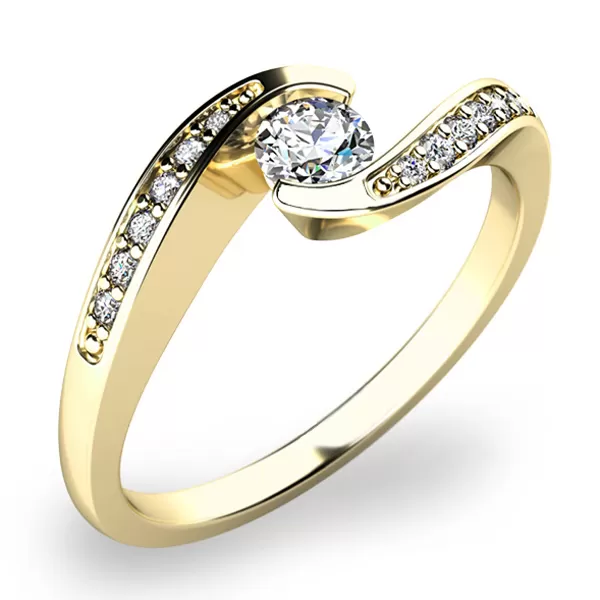 Dámský prsten s diamanty 10844D