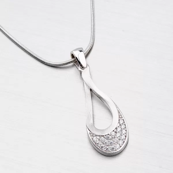 Stříbrný přívěsek se zirkony ZS-150/P-OKS