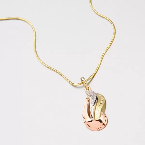 Zlatý přívěšek se zirkony 53P-3110