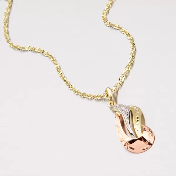 Zlatý přívěšek se zirkony 53P-3110