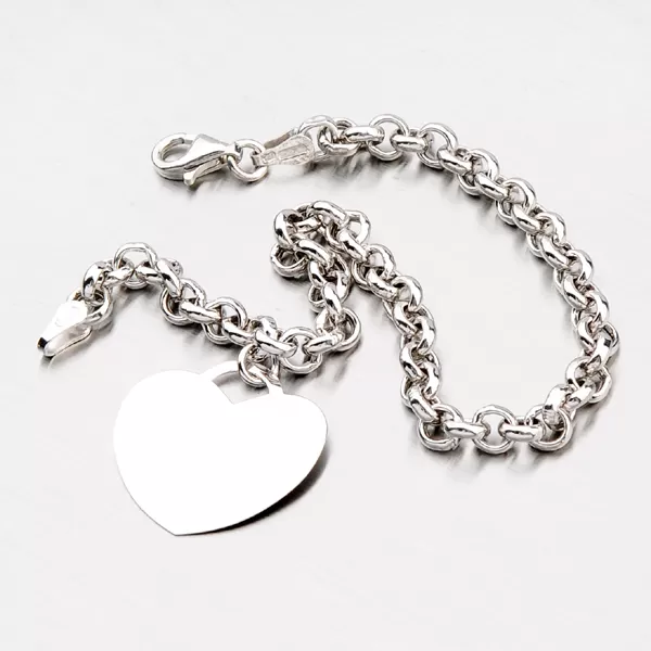 Stříbrný náramek se srdcem B1403374-1132-SLX