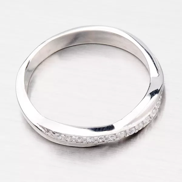 Jemný stříbrný prsten HK-627-OKS