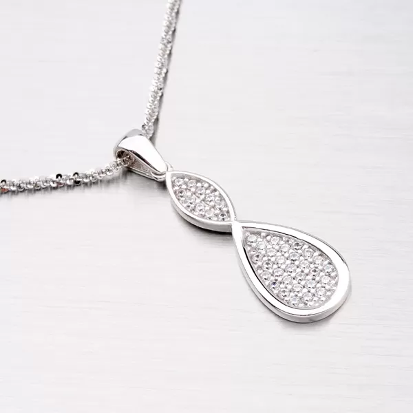 Stříbrný přívěsek se zirkony ZS-026/P-OKS