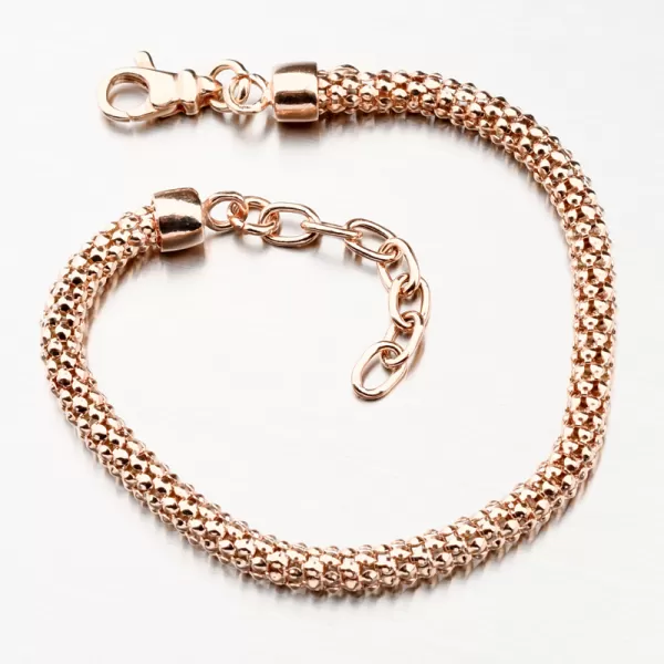 Stříbrný růžově pozlacený náramek B1300511-1264-SLX