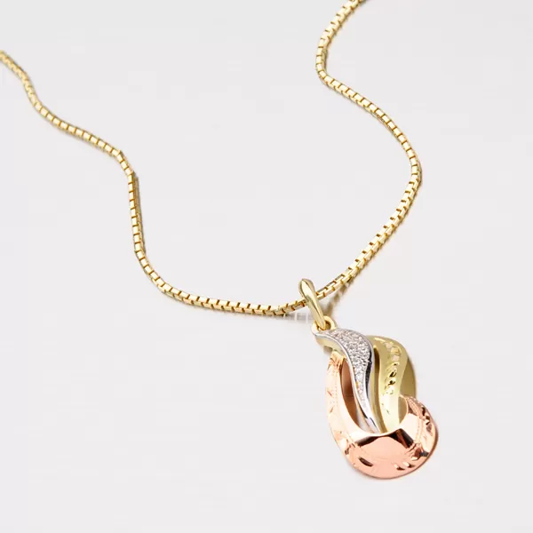 Zlatý přívěšek se zirkony 53P-3110