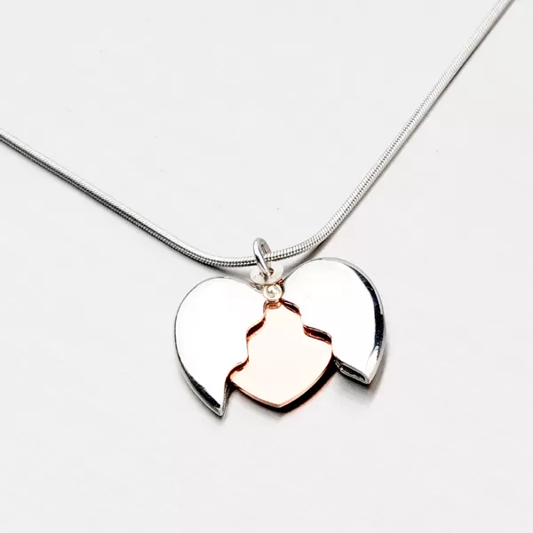 Stříbrné zlacené srdce P1602988-0940-SLX