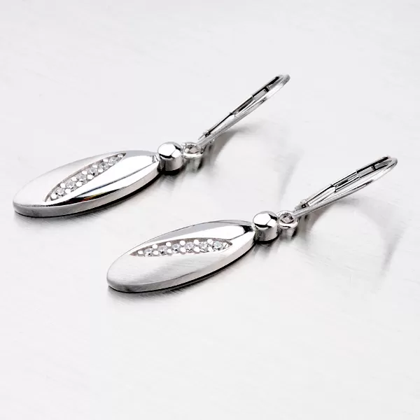 Visací stříbrné náušnice ZS-032/E-OKS