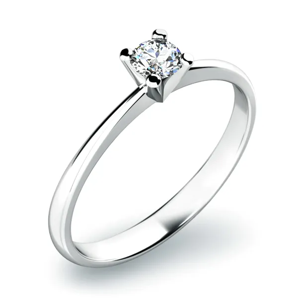 Dámský prsten bílé zlato 585/1000 přírodní diamant 0.110 ct G/SI 10994-B-DIA