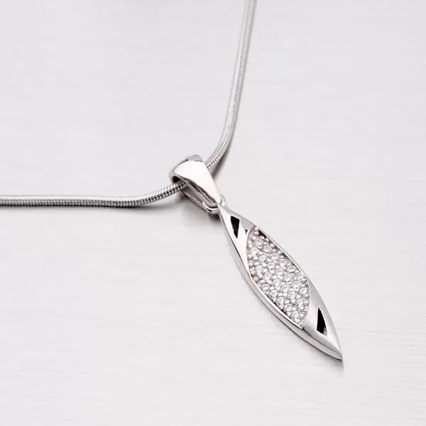 Stříbrný přívěsek se zirkony ZS-095/P-OKS