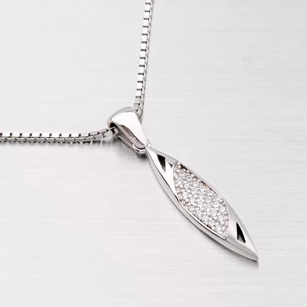 Stříbrný přívěsek se zirkony ZS-095/P-OKS