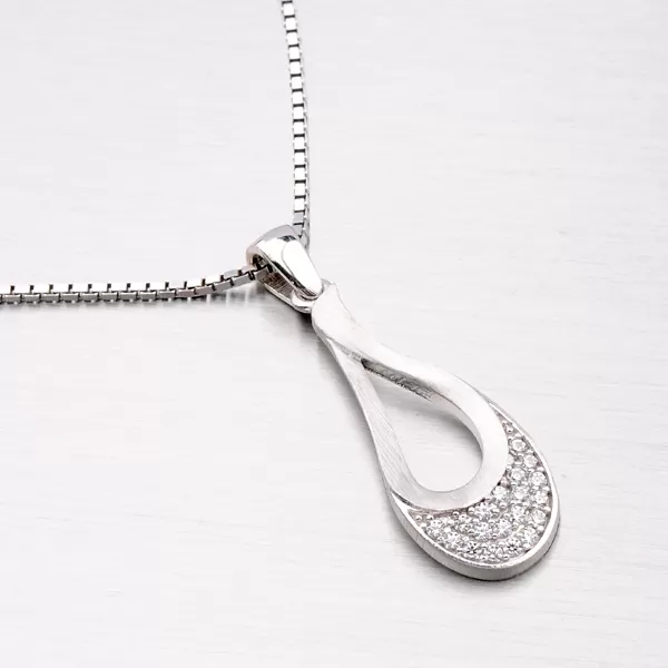 Stříbrný přívěsek se zirkony ZS-150/P-OKS