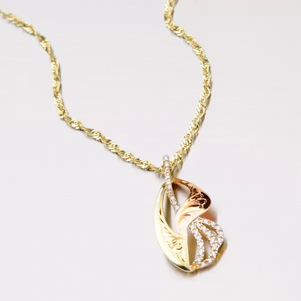 Zlatý přívěšek se zirkony 53P-3113