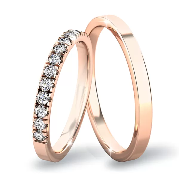 Snubní prsteny z bílého zlata SP-61061