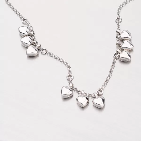 Stříbrný náramek s decentními srdíčky B1602542-0863-SLX