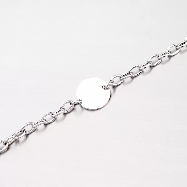 Stříbrný náramek s destičkou na rytinu B1604196-1264-SLX