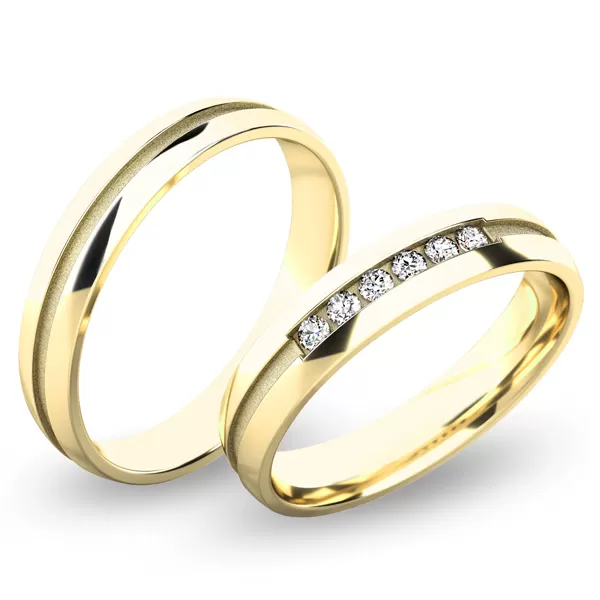 Snubní prsteny z bílého zlata SP-61059