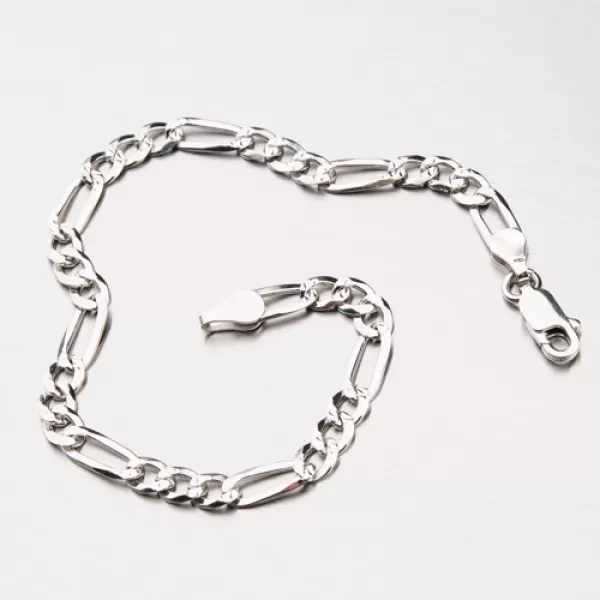 Stříbrný gravírovaný řetízek Figaro 3+1 CHRS-073-120-FLAT-PSP