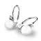Perlové náušnice s diamanty 10889-B-DIA-FW