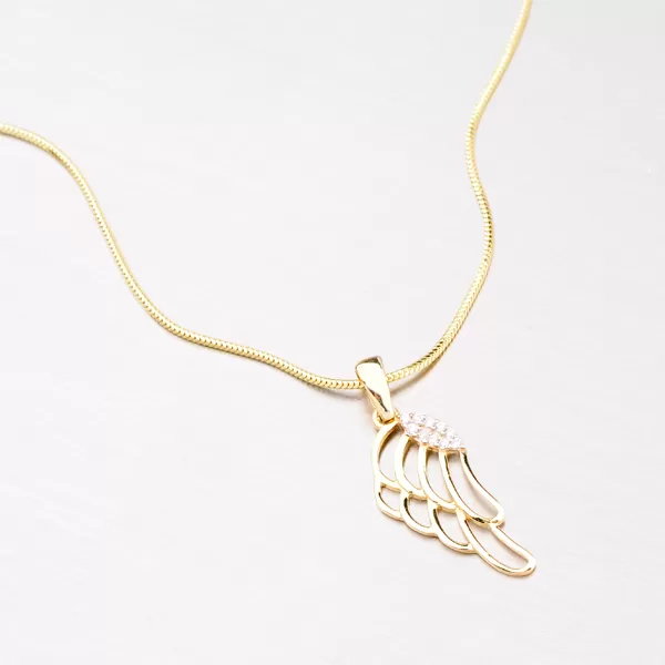 Andělské křídlo - přívěsek ze žlutého zlata 43-21392