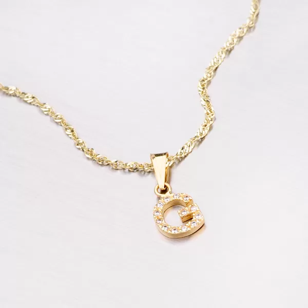 Zlatý přívěsek - písmeno G 13-152-G