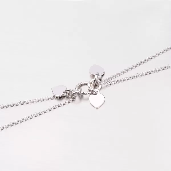 Stříbrný náramek se srdíčky B1502040-1264-SLX