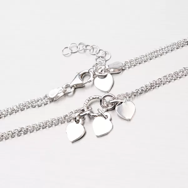 Stříbrný náramek se srdíčky B1502040-1264-SLX