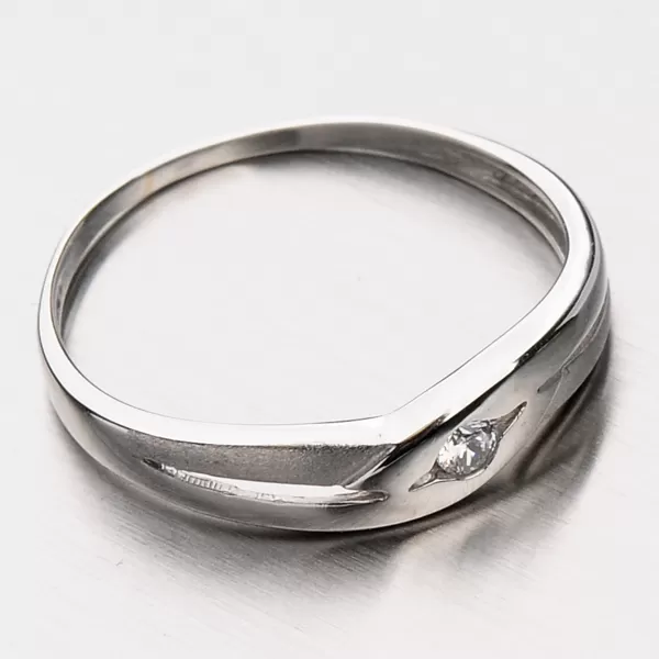 Zlatý prsten se zirkonem DZ1776-B