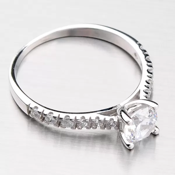 Zlatý prsten zdobený zirkony DZ10759-B