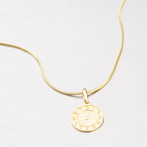 Zlatý přívěsek - křtící hodiny 682P-130043