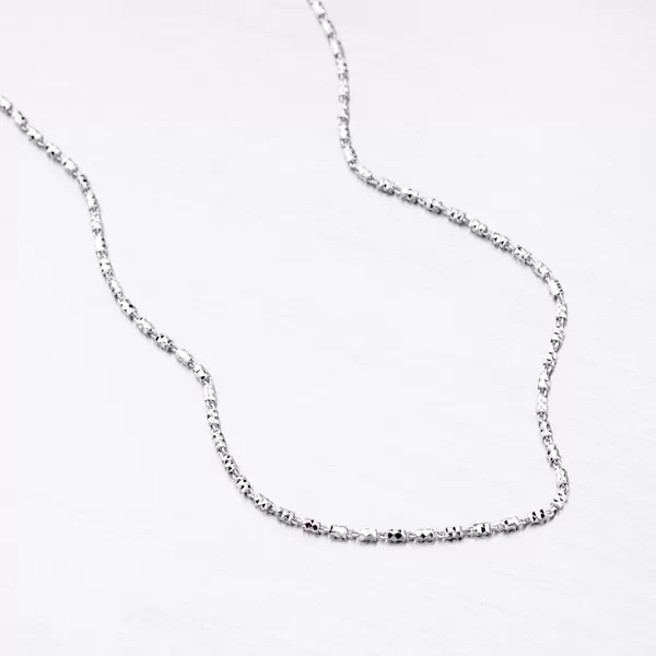 Stříbrný řetízek zdobený facetami CHRS-TUBE2BRT-FT-030