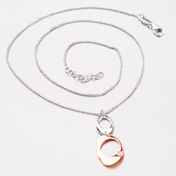 Stříbrný náhrdelník s pozlacenou ozdobou N1401581-0331-SLX