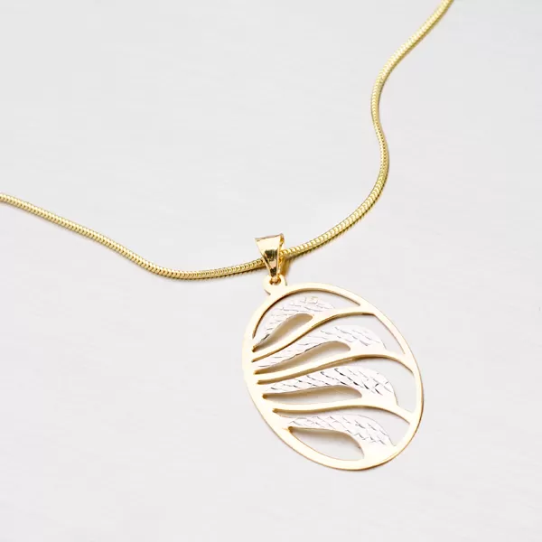 Oválný zlatý přívěsek 43-21303