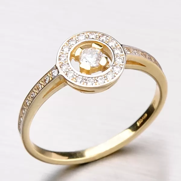 Krásný kruhový prsten ze zlata DZ1990-ZL