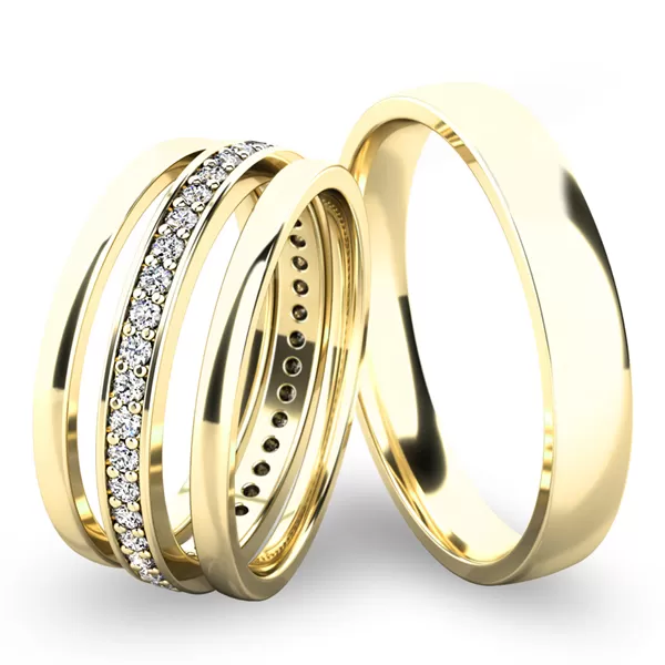 Set snubních prstenů ze zlata SP-61044-SET04