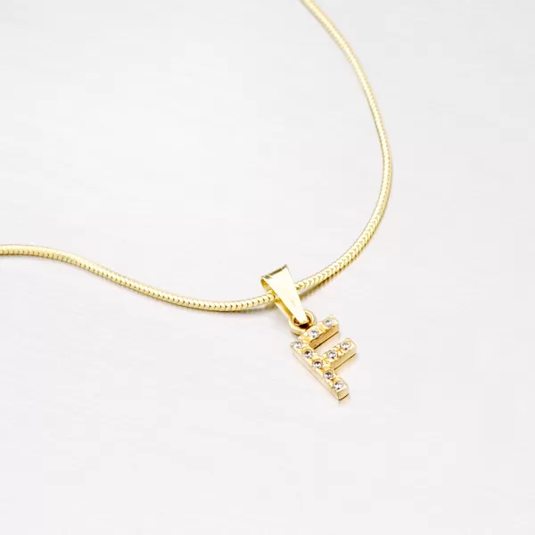 Zlatý přívěsek - písmeno F 13-152-F