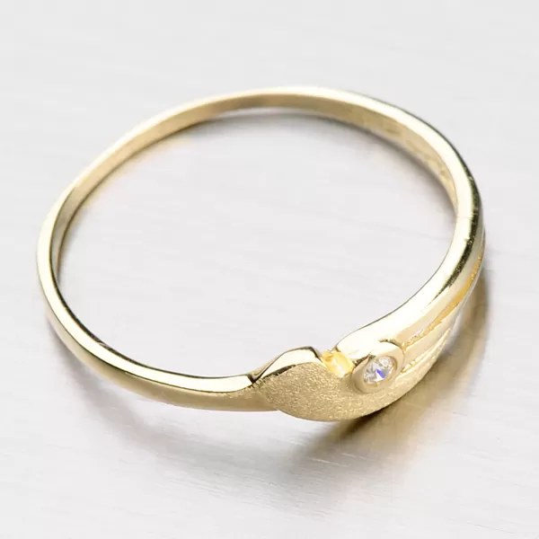 Zlatý prsten se zirkonem DZ1662-ZL