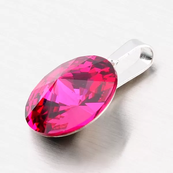 Stříbrný přívěsek s krystalem 14 mm D132ČV-JK