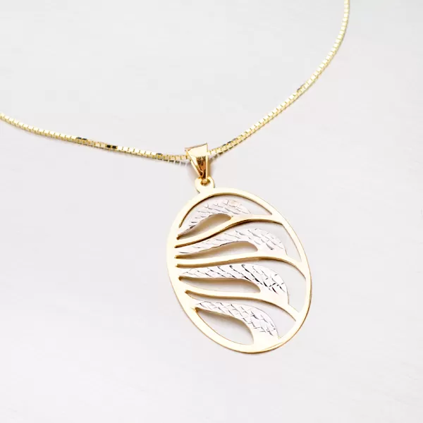 Oválný zlatý přívěsek 43-21303