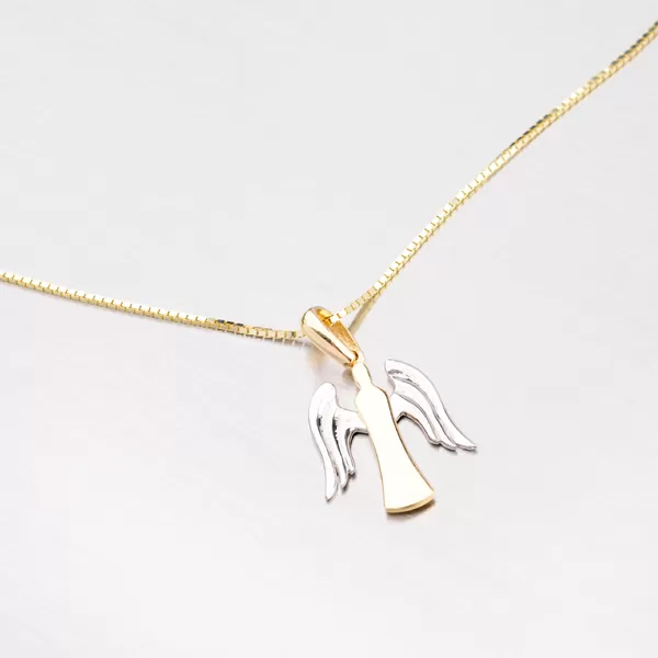 Zlatý přívěsek ve tvaru andělíčka 43-2608