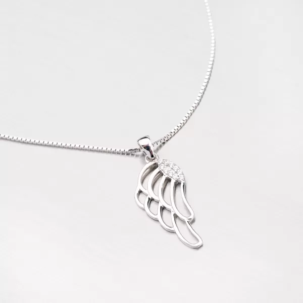 Andělská křídla - přívěsek z bílého zlata 43-21391