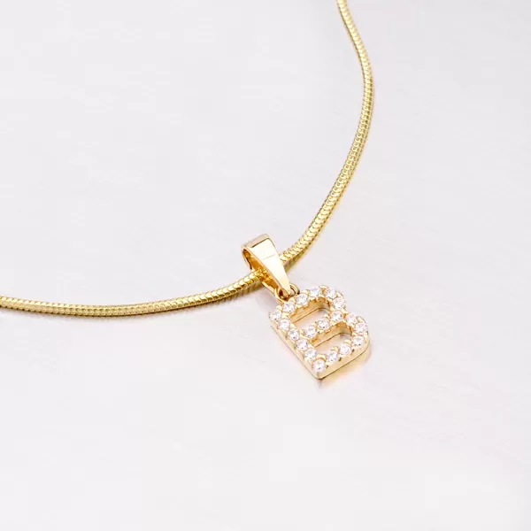 Zlatý přívěsek - písmeno B 13-152-B