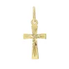 Přívěsek žluté zlato 585 křížek - ručně rytý 322P-130097
