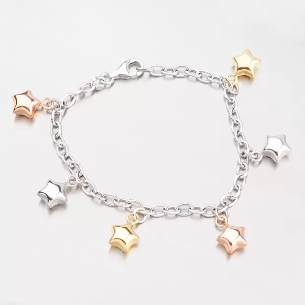 Stříbrný náramek s hvězdičkami 92003043-46-SLX
