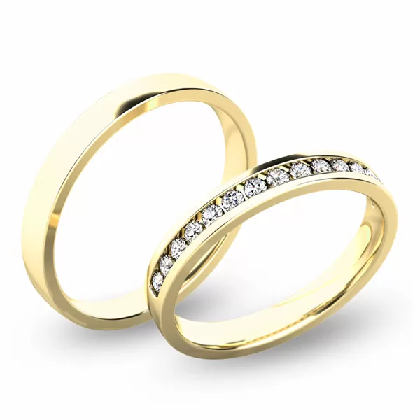 Snubní prsteny - bílé zlato SP-61049